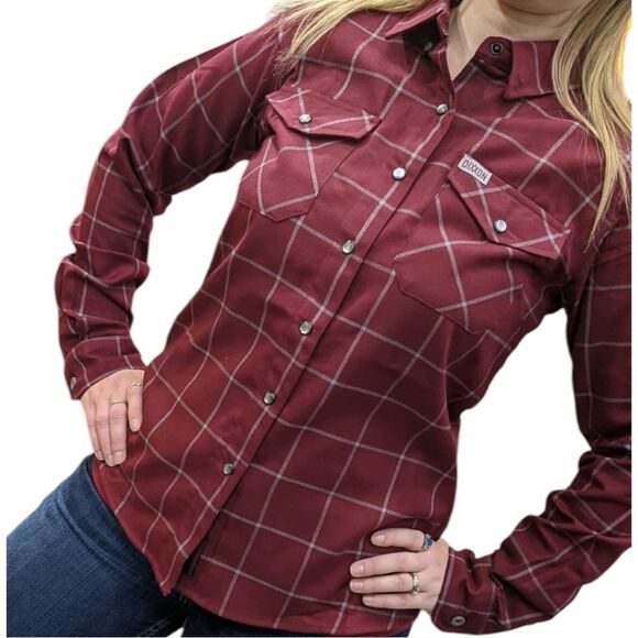 DIXXON Women’s The UnderGround Plaid Flannel in Red 
Size M - Picture 1 of 10